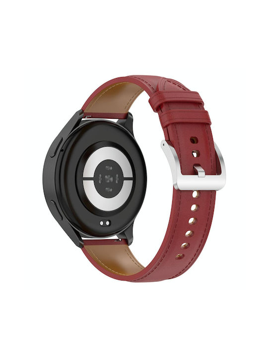 Huawei Watch Buds Xiaomi Watch S2 22mm Genuine Leather Watch Band Red