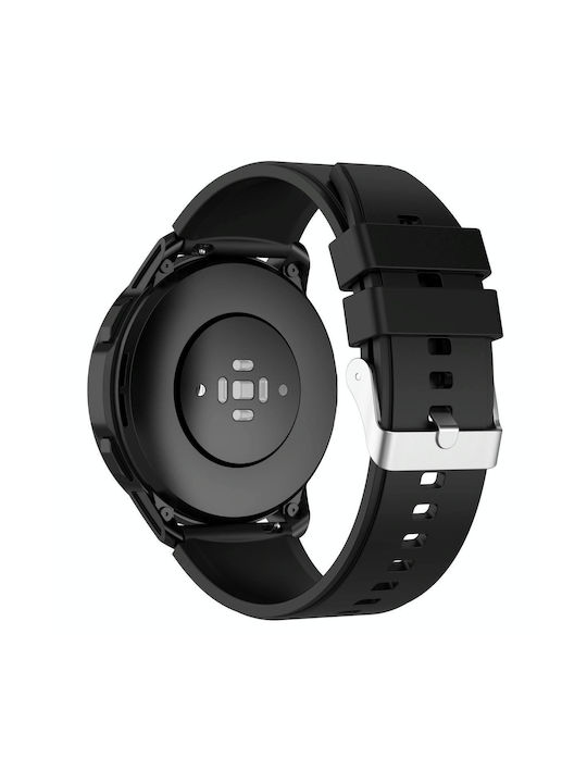 Huami Amazfit Gts 2e 20mm Protruding Head Silicone Strap Silver Buckle Black Huami Amazfit Gts 2e 20mm Protruding Head Silicone Strap Silver Buckle Black