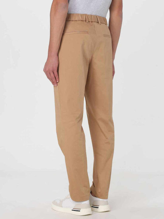 Hugo Boss Pantaloni pentru bărbați cu Croială Relaxată Beige