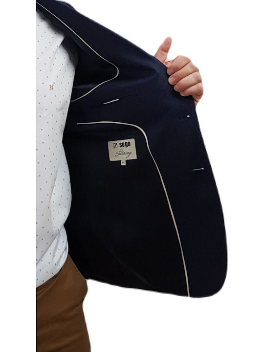 Men's Summer Suit Jacket Blue