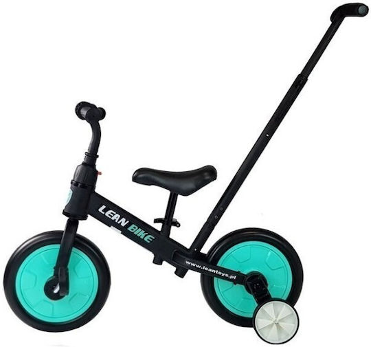 Lean Toys MCT 7679 Triciclete Pentru Copii Cu Mâner Pentru Părinți 3 În 1 Pentru 3+ Ani Negru