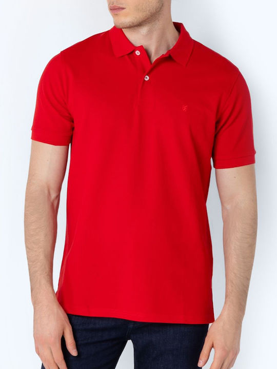 The Bostonians Men's Short Sleeve Blouse Polo Red