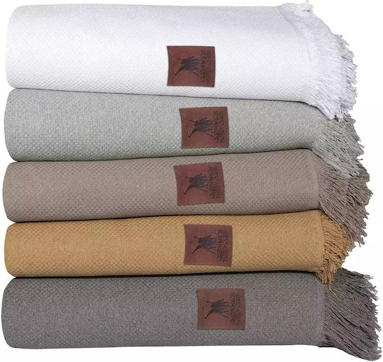 Greenwich Polo Club 3915 Three-Seater Sofa Throw 180x300cm White