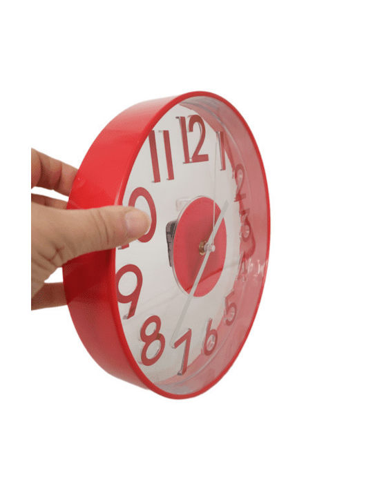 SDS Wall Clock Plastic Red