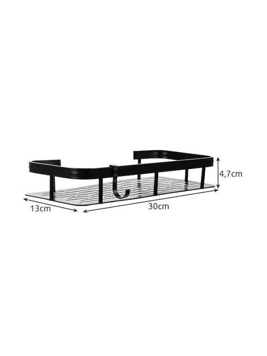 Επιτοίχια Ραφιέρα Μπάνιου Μεταλλική 30x13x4.7cm