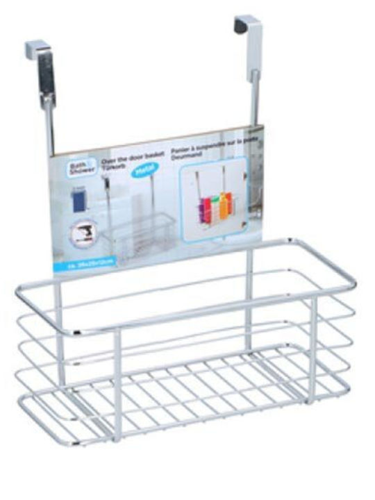 ArteLibre An der Wand montiert Badezimmerregal Metallisch 25x14x28.5cm Silber