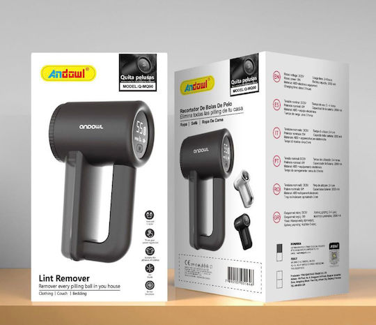 Andowl Rechargeable Fabric Shaver Black