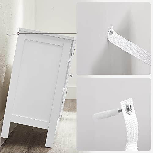 Songmics Πάγκος χωρίς Νιπτήρα Μ90xΒ30xΥ60cm Λευκός