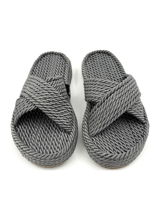 Women's Flat Sandals in Gray Color