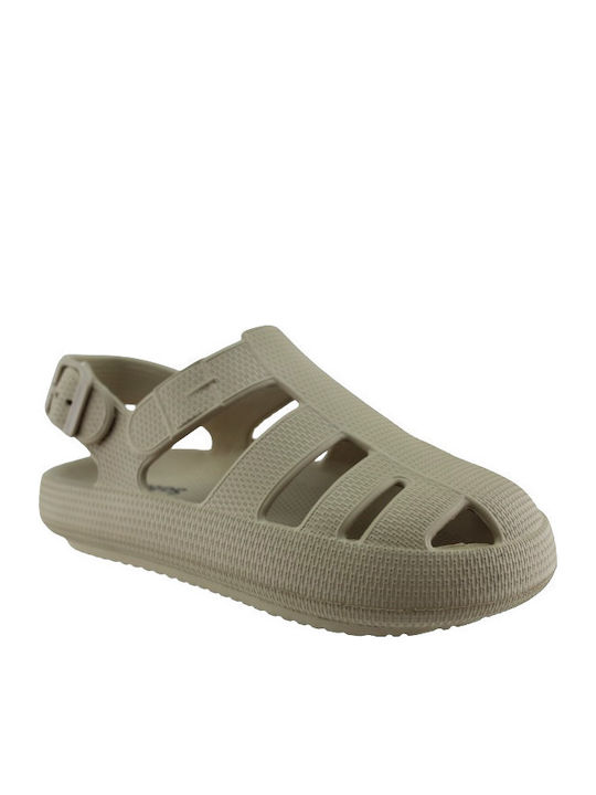 Flache Sandalen für Damen in Beige Farbe