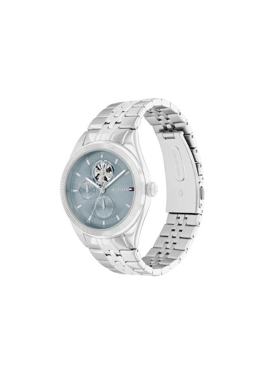 Tommy Hilfiger Uhr Batterie mit Silber Metallarmband