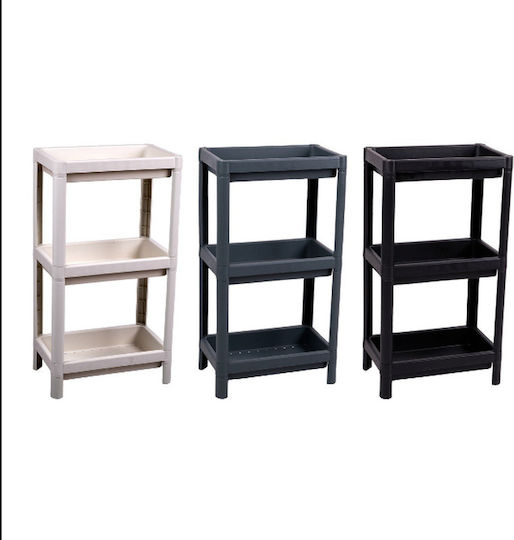 Sidirela Lebensmittelregal Kunststoff 3 Ebenen Schwarzes E-3808-1