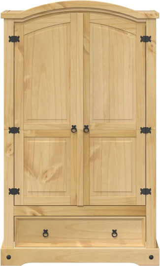 Δίφυλλη Ντουλάπα Καφέ 101x52x170cm