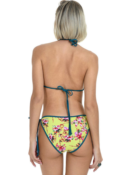 Set Bikini Floral Κίτρινο