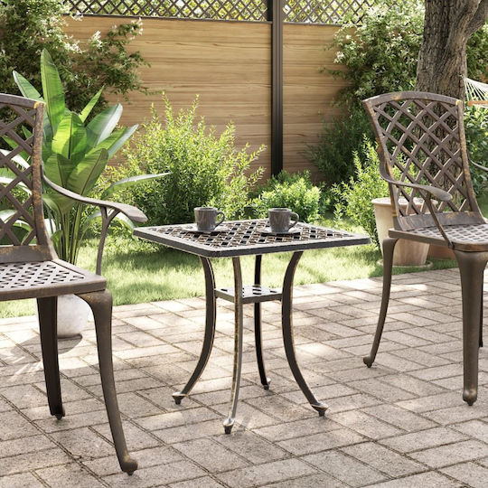 Masa Masa de lounge pentru spații exterioare mici Aluminiu Bronz 53x53x53buc