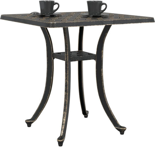 Masa Masa de lounge pentru spații exterioare mici Aluminiu Bronz 53x53x53buc