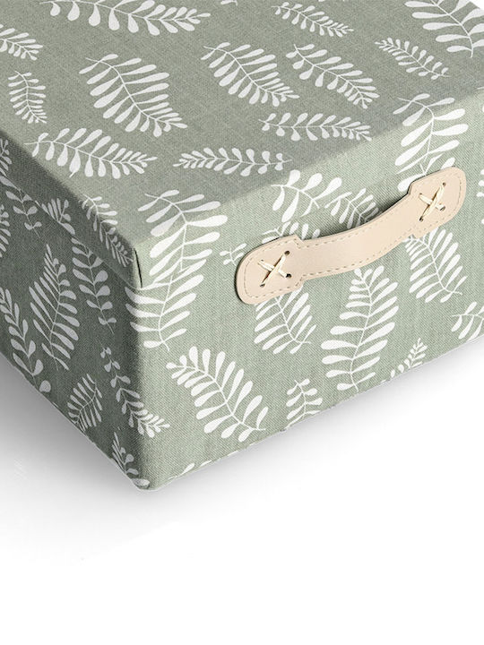 Fabric Storage Box with Lid Green 36x26x16.5cm 1pcs