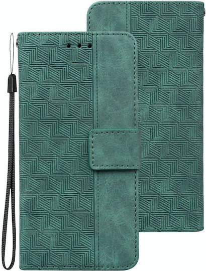 Motorola Moto G50 5G Geometric Embossed Leather Phone Case Green