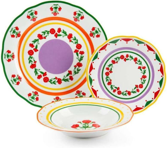 Excelsa Alb Porțelan Set de Vase 18buc
