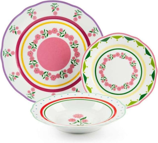 Excelsa Alb Porțelan Set de Vase 18buc
