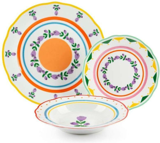 Excelsa Alb Porțelan Set de Vase 18buc