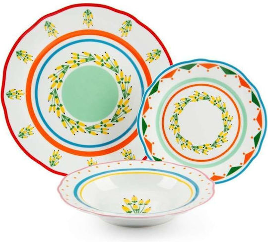 Excelsa Alb Porțelan Set de Vase 18buc