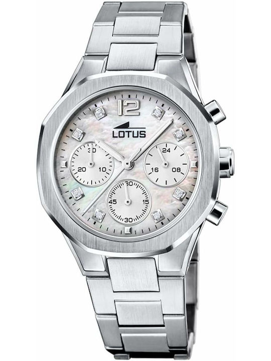 Lotus Watches Damen Uhr mit Silber Metallarmband