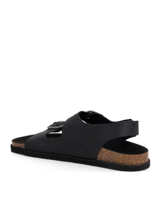 Gaston Leder Herrensandalen in Schwarz Farbe