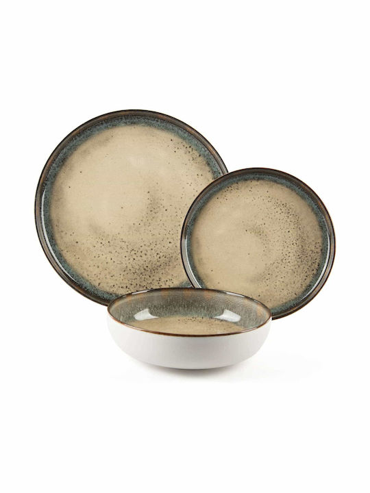 Excelsa Teller Suppe Keramik Weiß mit Durchmesser 18cm