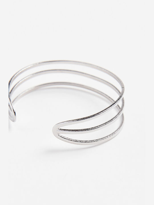 Unisex Silver Cuff Bracelet Aristoteli Bitsiani