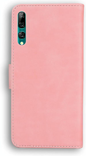 Huawei P Smart Z Y9 Prime 2019 Honor 9x Global Skin Feel Pure Color Flip Leather Phone Case Pink