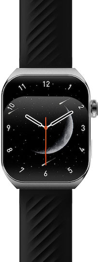 QCY GS S5 Aluminium 50mm Smartwatch with Heart Rate Monitor (Black)