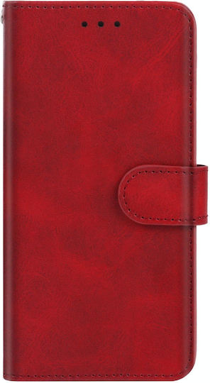 Leather Phone Case Tcl 205 Red