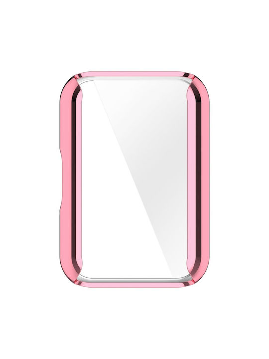 Husă cu protecție pentru ecran 2 în 1 pentru Xiaomi Redmi Watch 3 Lite Watch 3 Active Roz