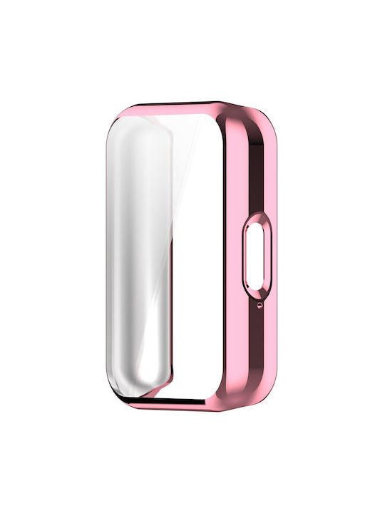 Husă cu protecție pentru ecran 2 în 1 pentru Xiaomi Redmi Watch 3 Lite Watch 3 Active Roz