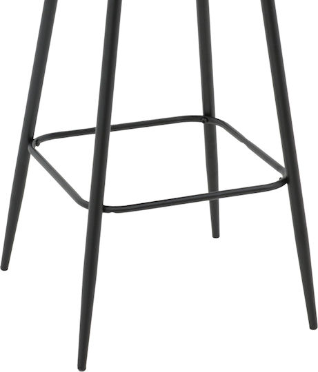 Табуретка Бар с гръбнак Текстил Renish Сив 51x57x114бр