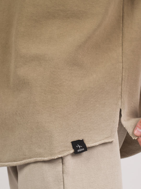 Sweatshirt with Hood Beige