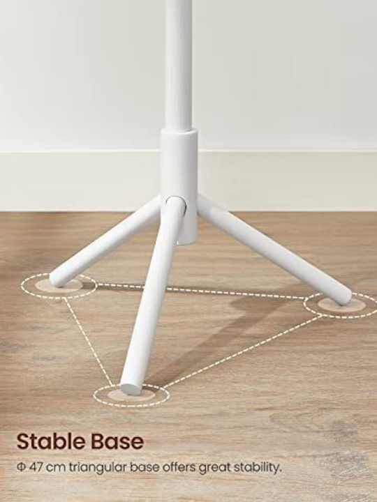 Songmics Καλόγερος Ξύλινος Λευκός 47x47x175cm