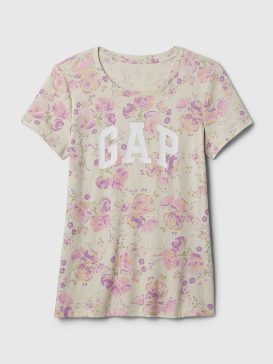 GAP Logo Damen T-shirt Blumen Floral Print