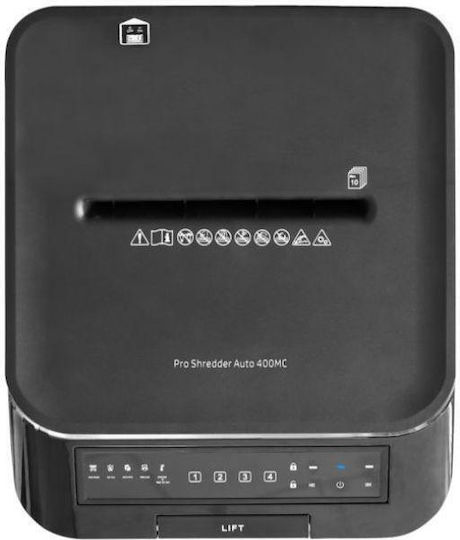 HP Aktevernichter Pro Shredder Auto 400MC Mikroschnitt 400 Blätter mit Behälter 53Es