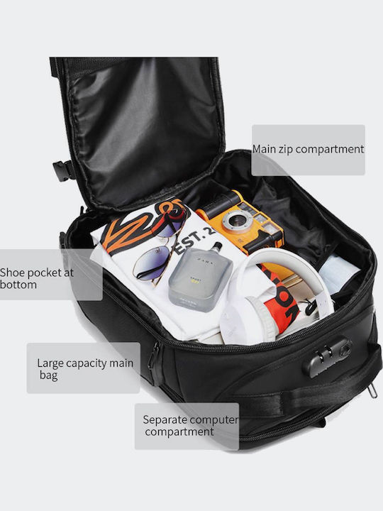 Ozuko Backpack Αδιάβροχο 42.5lt Μαύρο