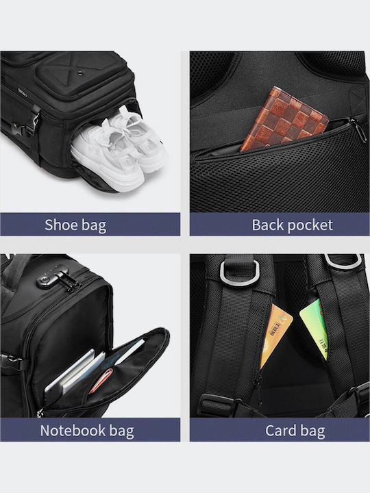 Ozuko Backpack Αδιάβροχο 42.5lt Μαύρο