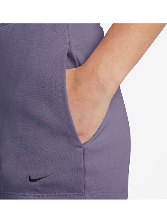Sportswear Γυναικείο Πετσετέ Ψηλόμεσο Αθλητικό Σορτς Μωβ