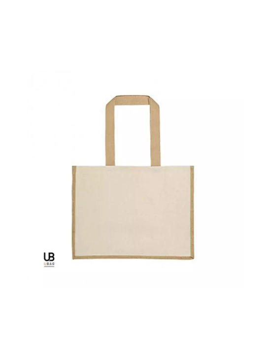 Ubag Sunset Βαμβακερή Τσάντα για Ψώνια σε Μπεζ χρώμα
