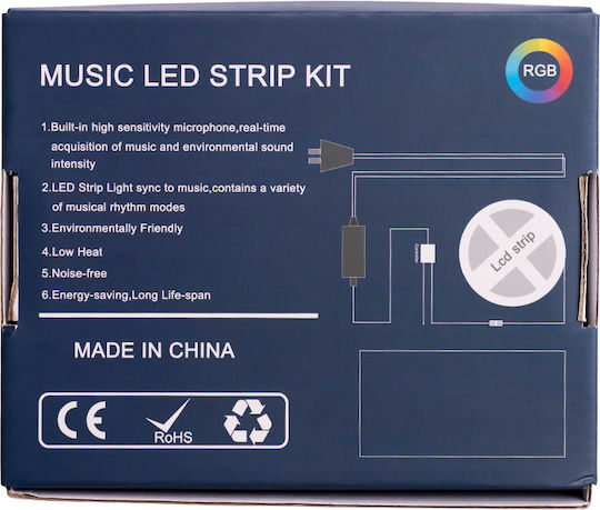 Teckin Smart Ταινία LED Wi-Fi 12V 2m με Τηλεχειριστήριο