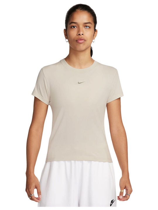 beige nike crop top
