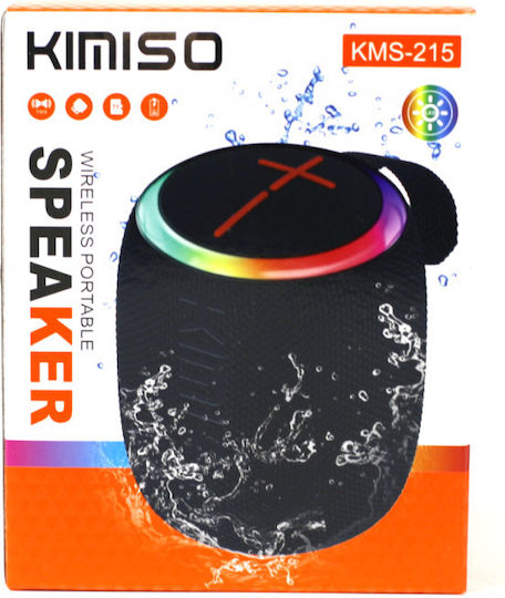 Kimiso KMS-215 Bluetooth Speaker 7W with Battery Life up to 3 hours Black