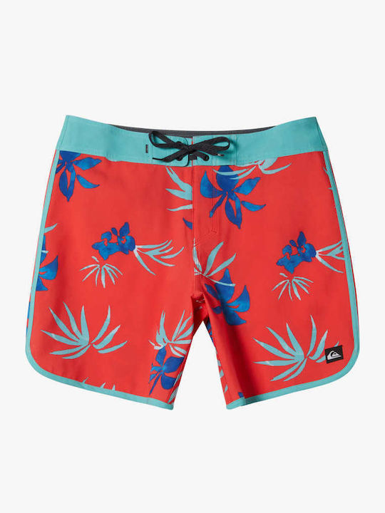 Surfsilk Scallop 18 Men's Swimwear Bermuda Red Floral
