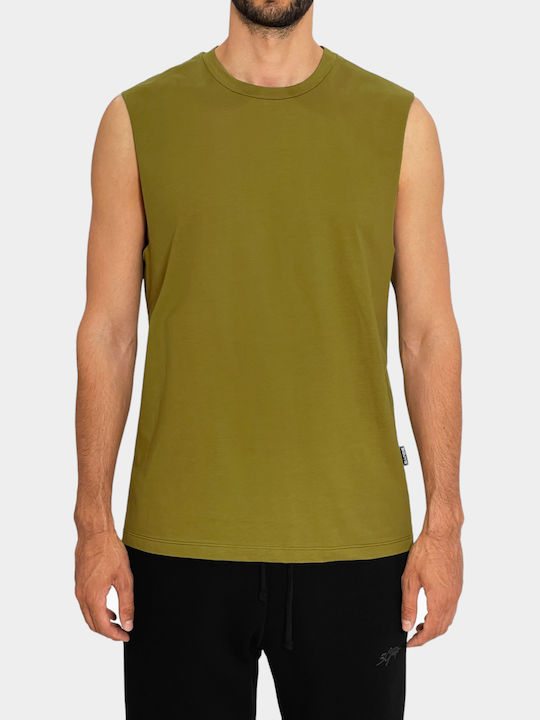 3Guys Herren Ärmelloses Shirt Sage Green Sage Green