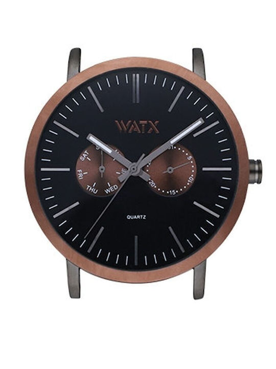 WATX & CO Herrenuhr 44mm Batterie mit Metallarmband